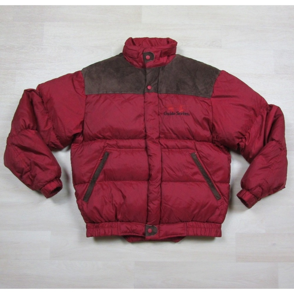 Vintage 90s Guide Series Down Puffer‎ Coat (M) Gordon & Ferguson Ski Suede